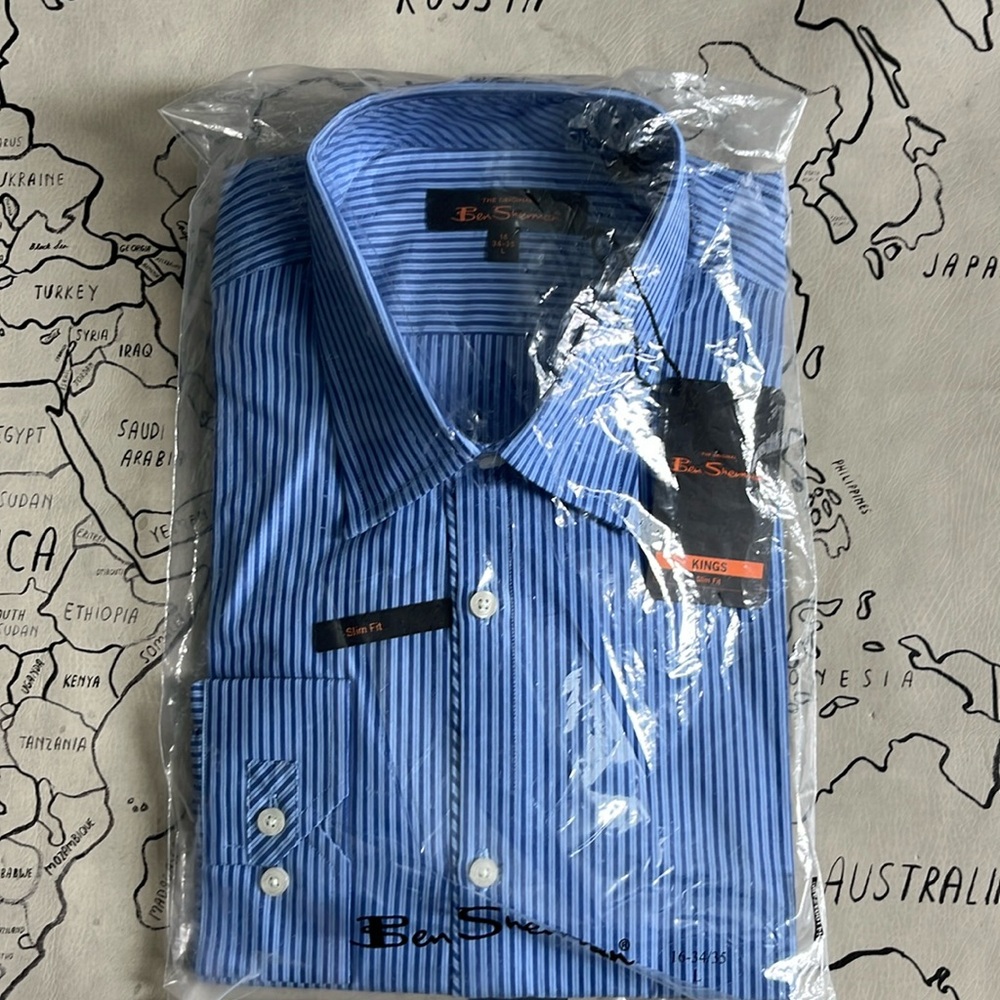 Men’s Ben Sherman slim-fit dress shirt size 16-34/35 large